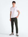 Flying Machine Elasticised Waist Solid Trousers