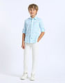 U.S. Polo Assn. Kids Boys Tartan Checked Regular Fit Shirt