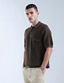 Flying Machine Textured Color Of Home Polo Shirt