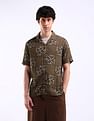 Flying Machine Cuban Collar Holiday Shirt