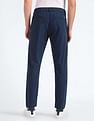 Flying Machine Elasticised Waist Solid Trousers
