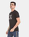 Calvin Klein Men Black Half Sleeve Cotton Round Neck T-Shirt
