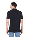 AD by Arvind Cotton Horizontal Stripe Polo Shirt
