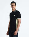 Flying Machine Contrast Panel Pique Polo Shirt