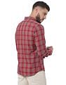 AD by Arvind Rounded Cuff Check Casual Shirt