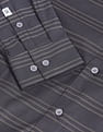 Calvin Klein Jeans Men Black Festive Striped Slim Fit Formal Shirt