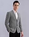 Tommy Hilfiger Self-Design Regular-Fit Polyester Single Breasted Blazer
