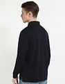 Tommy Hilfiger Mens Blue Textured Polo Shirt