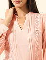 U.S. Polo Assn. Women Lace Detailed Top