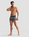 USPA Innerwear Anti Microbial Printed OET14 Trunks - Pack Of 3