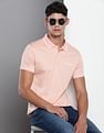 Calvin Klein Solid Cotton Curved Logo Polo Shirt