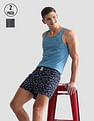 USPA Innerwear Mid Rise Soft Cotton OEX02 Boxers - Pack Of 2