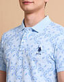 U.S. Polo Assn. Floral Printed Pure Cotton Polo Shirt
