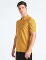 Flying Machine Pure Cotton Patterned Polo Shirt