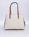 Calvin Klein Printed Beige Pvc Hand Bags