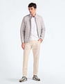 Flying Machine Elasticised Waist Solid Trousers