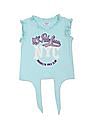 U.S. Polo Assn. Kids Girls Round Neck Sleeveless Brand Print T-Shirt