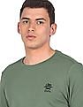 U.S. Polo Assn. Men Olive Long Sleeve Solid T-Shirt