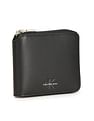 Calvin Klein Solid Leather Zip Around Wallet