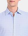 Arrow French Placket Long Sleeve Check Formal Shirt