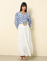 U.S. Polo Assn. Women Mandrin Collar Shirt With Aop