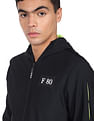 Flying Machine Panelled Solid Hooded Jacket