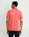 Arrow Sport Striped Collar Solid Polo Shirt