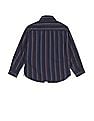 U.S. Polo Assn. Kids Boys Vertical Stripe Oxford Weave Shirt