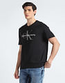 Calvin Klein V-Neck Cotton Monologo T-Shirt