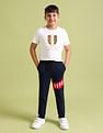 U.S. Polo Assn. Kids Boys Blue Mid Rise Solid Track Pants