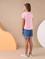 U.S. Polo Assn. Kids Girls Foil Print Relaxed Fit T-Shirt