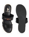 U.S. Polo Assn. Women Open Toe Elettra Wedge Sandals