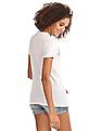 Aeropostale Choker Neck Embroidered T-Shirt