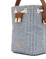 Tommy Hilfiger Striped Blue Cotton Sling Bag