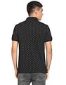 Flying Machine Abstract Print Pique Polo Shirt