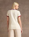 U.S. Polo Assn. Women Jacquard Collar Polo Shirt