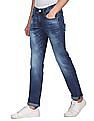 Aeropostale Men Blue Skinny Fit Whiskered Jeans