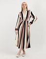 Tommy Hilfiger Global Striped Draped Midi Dress
