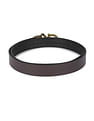 Calvin Klein Jeans Men Black And Brown Logo Buckle Reversible Leather Belt