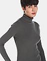 U.S. Polo Assn. Women High Neck Patterned Knit Sweater