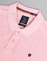 AD by Arvind Cotton Solid Polo Shirt