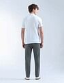 Flying Machine Mid Rise Slash Slim Tapered Fit Trouser