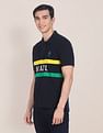 U.S. Polo Assn. Brazil Flag Embroidered Pique Polo Shirt