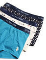 USPA Innerwear Boys Mid Rise Cotton Spandex Trunks - Pack Of 3