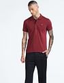 Flying Machine Solid Cotton Polo Shirt
