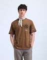 Flying Machine Geometric Print Round Neck T-Shirt
