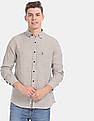 U.S. Polo Assn. Button Down Collar Check Linen Casual Shirt