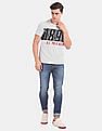 U.S. Polo Assn. Denim Co. Grey Cut And Sew Panel Brand Print T-Shirt