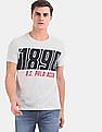 U.S. Polo Assn. Denim Co. Grey Cut And Sew Panel Brand Print T-Shirt
