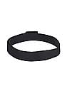 Calvin Klein Men Black Inkleined Plaque Webbing Solid Belt